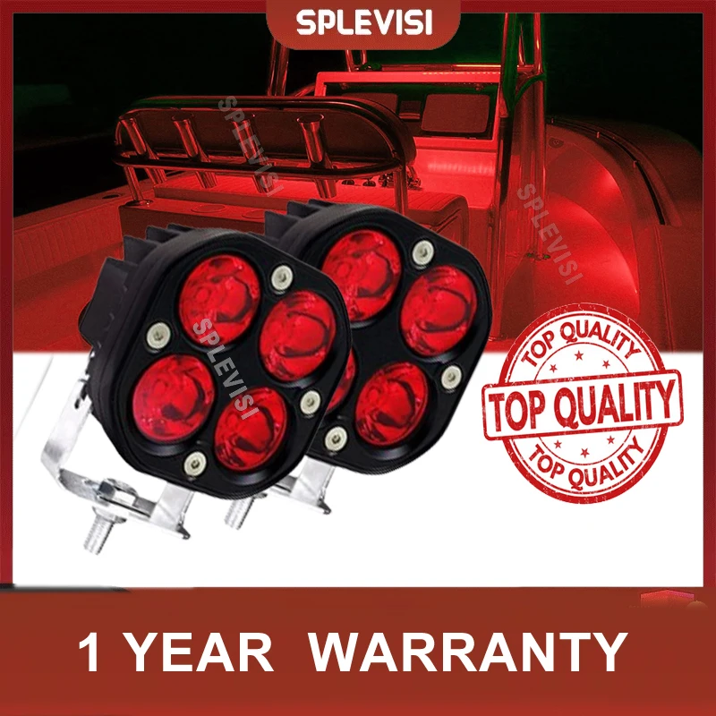 Fishing Boat Navigation Light - 2x Morskie światła nawigacyjne LED, czerwone